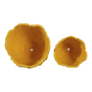 DRYDENRUN SET OF 2 YELLOW PLANTER 7 (IN) 8