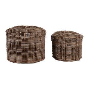 EDGESHAW SET OF 2 BROWN STORAGE 17 (IN) 4