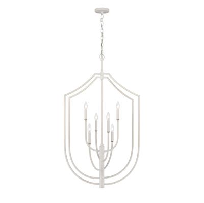 Continuance 26″ Wide 6-Light Pendant - White Coral