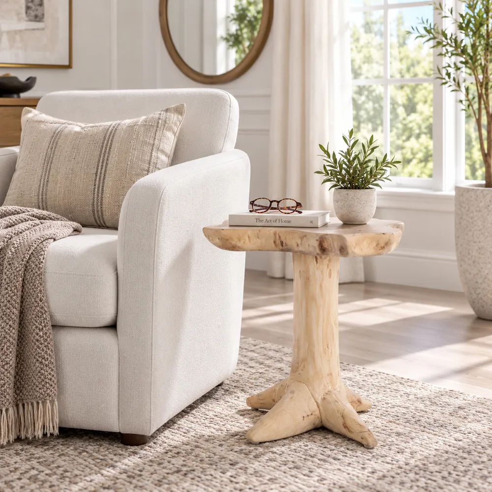 PEYTONWAY BROWN TABLE 21 (IN)