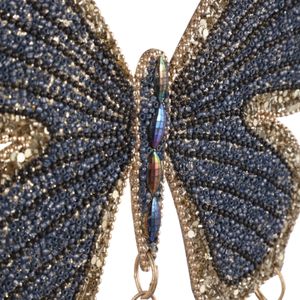 33X10" MOSAIC BUTTERFLY CHIME, GOLD/NAVY 9