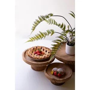 Set of 3 Wooden Display Stands 2