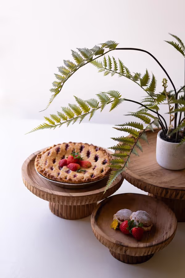 Set of 3 Wooden Display Stands