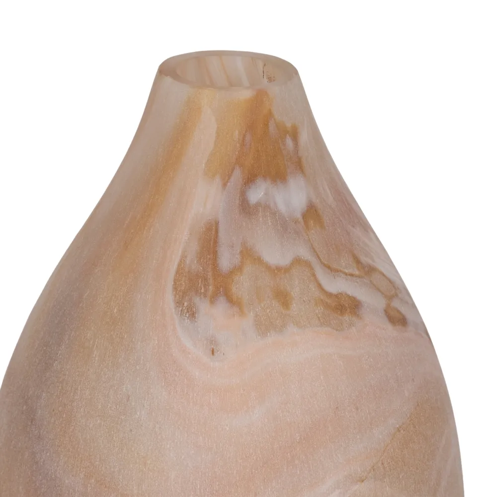 DRAKELEY TAN GLASS VASE 19 (IN)