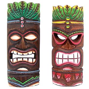12" CLASSIC TIKI MASK 2-ASST 1
