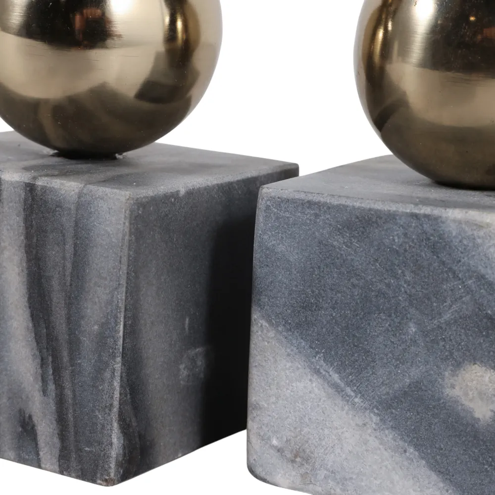 DUTTONGATE SET OF 2 GRAY CANDLE HOLDER 12 (IN)