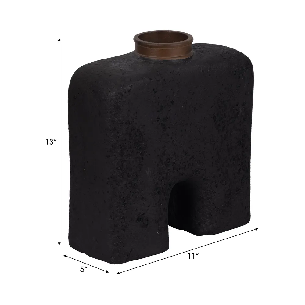 ROLANDCREST BLACK VASE 13 (IN)
