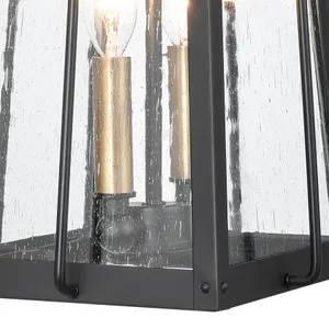 Kirkdale 9″ Wide 2-Light Outdoor Pendant - Matte Black 5