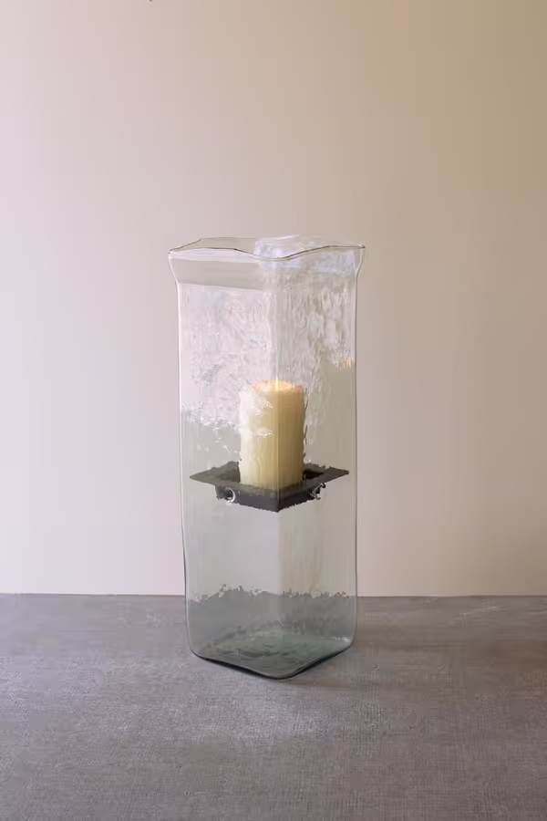 Square Candle Hurricane / Large