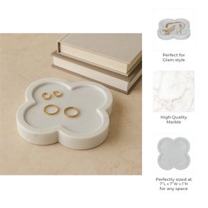 DALEYWAY WHITE TRINKET TRAY 1 (IN) 9