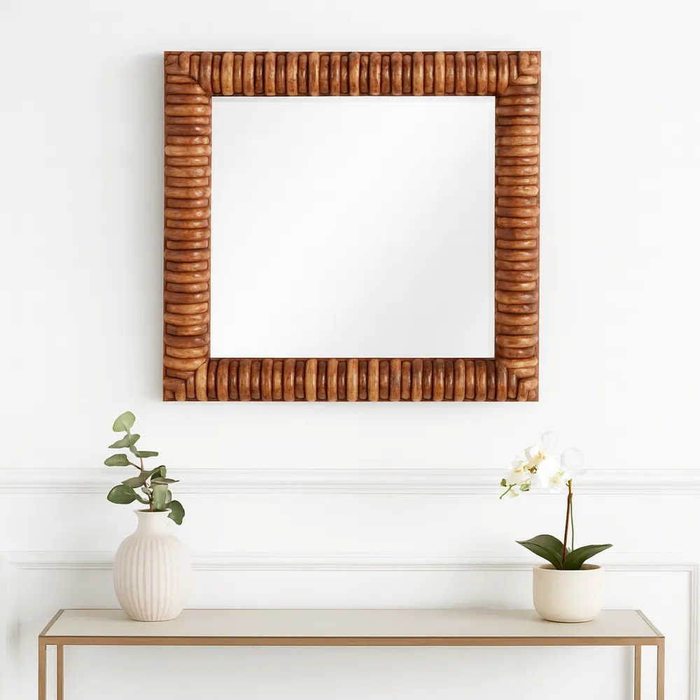 MIADALE BROWN MIRROR 40 (IN)
