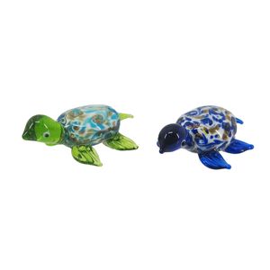 2-3/4" GLASS TURTLE FIGURE 2-ASST 1