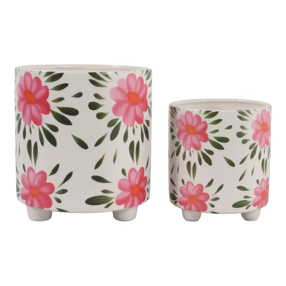 ALMAWAY SET OF 2 PINK PLANTER 8 (IN)