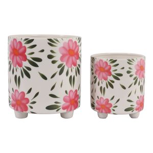 ALMAWAY SET OF 2 PINK PLANTER 8 (IN) 5