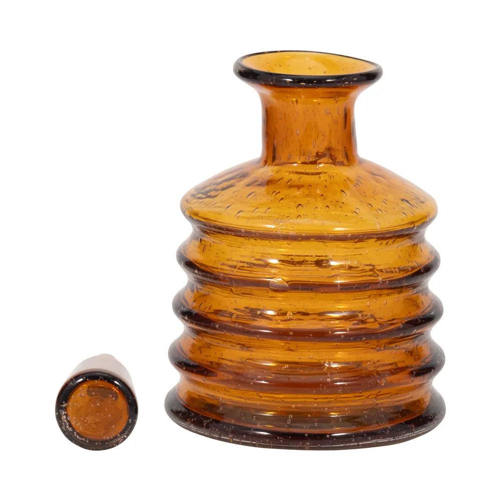 HAMDENWICK ORANGE GLASS VASE 12 (IN)