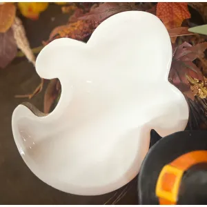 White Enamel Ghost Tray 10x8in 1