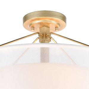 Diffusion 18'' Wide 3-Light Semi Flush Mount - Aged Silver 5