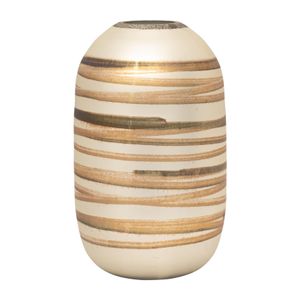 CARLTONLAND GOLD GLASS VASE 14 (IN) 3