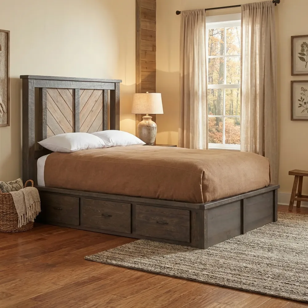 WoodShop Three Drawer Underbed for Platform - Double/Single - Hardware Choice:  TBD