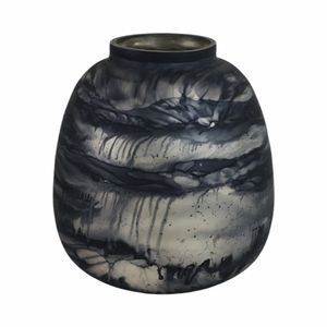CLYDEBURN BLUE GLASS VASE 13 (IN) 1