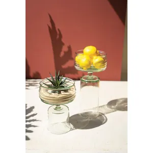 Set of 2 Reversible Glass Compotes 3