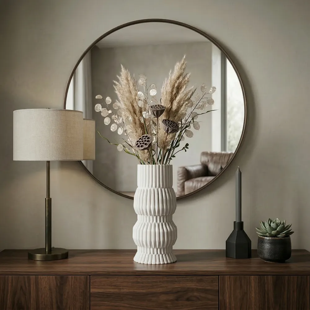 CALTONPORT WHITE VASE 11 (IN)