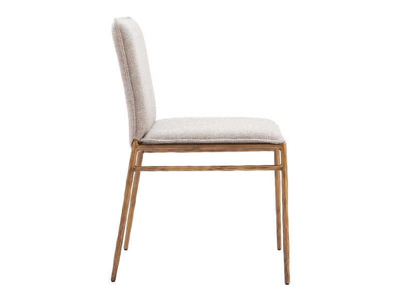 Nordvest Dining Chair Beige & Gold 3