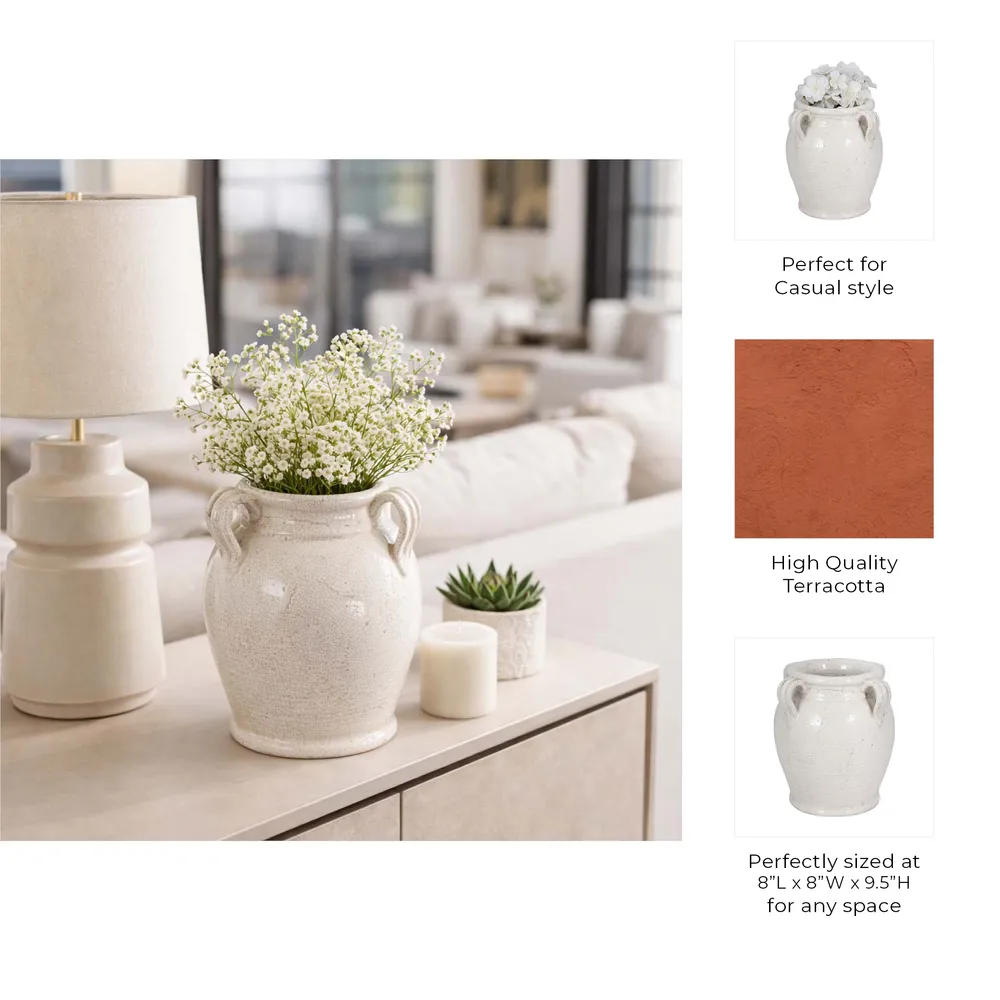 COHENWAY WHITE VASE 10 (IN)