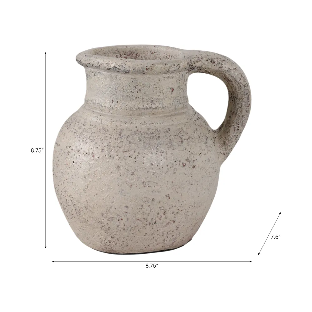 SHERMANGROVE WHITE VASE 9 (IN)