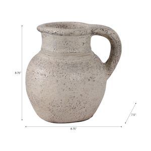 SHERMANGROVE WHITE VASE 9 (IN) 9