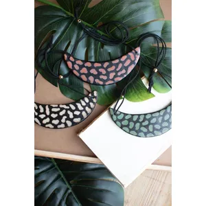 Clay Lenca Bibb Necklace \ Green 2