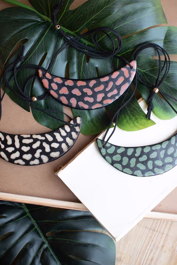 Clay Lenca Bibb Necklace \ Green