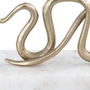 Snake Bookend - Set of 2 Polished Brass 4