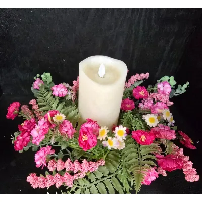 Pink Sunshine 4.5in Candle Ring