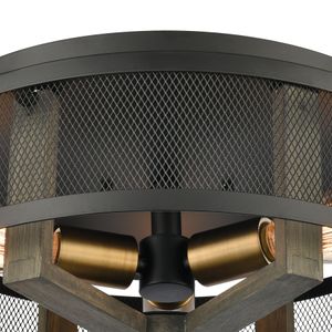 Woodbridge 17'' Wide 3-Light Flush Mount - Matte Black 4