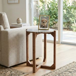 ELWYNOAK IVORY TABLE 22 (IN) 9