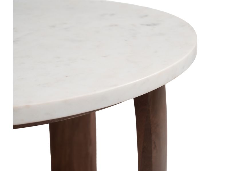 Vaan Side Table White & Walnut 6