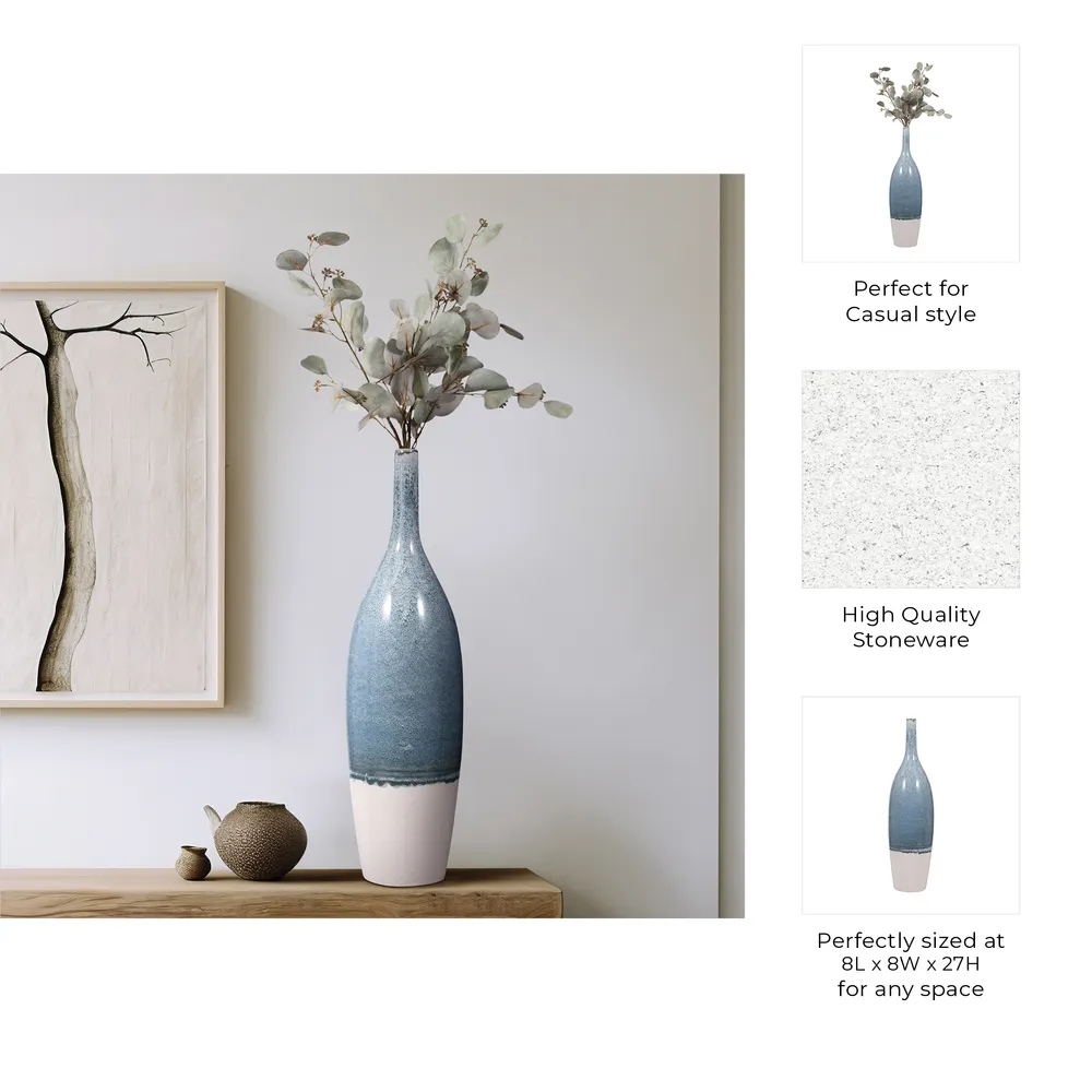 HAMPTONDALE BLUE VASE 27 (IN)