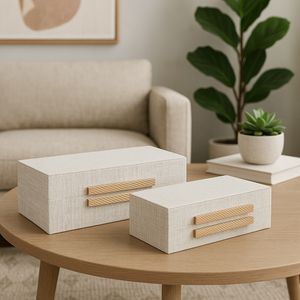 HARLANWELL SET OF 2 WHITE BOXES 5 (IN) 2