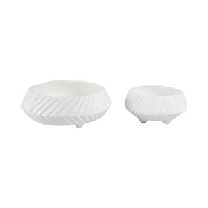 GILBERTRUN SET OF 2 WHITE BOWLS 6 (IN) 5
