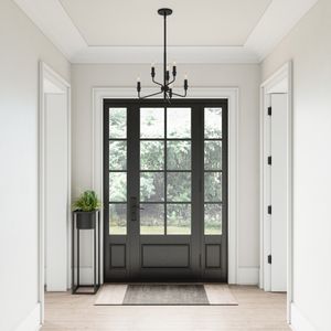 Saginaw 18'' Wide 6-Light Chandelier - Matte Black 6