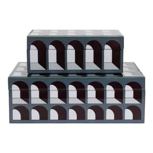 GROVERRIDGE SET OF 2 BLACK BOXES 4 (IN) 3