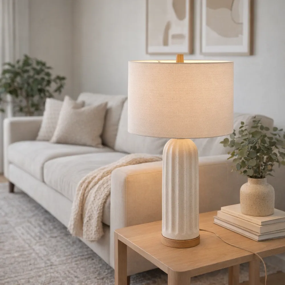 ELMONTWORTH IVORY LAMP 27 (IN)