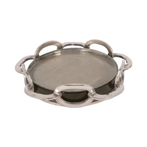 13" PALMAS SMALL SILVER LINK TRAY 1