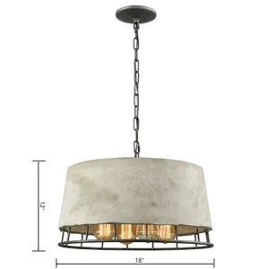 Brocca 18'' Wide 4-Light Chandelier - Silverdust Iron 2
