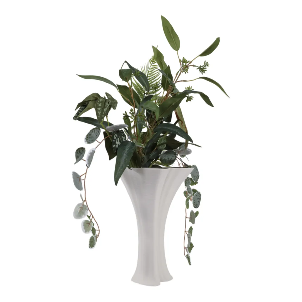 WRENMORE WHITE VASE 11 (IN)