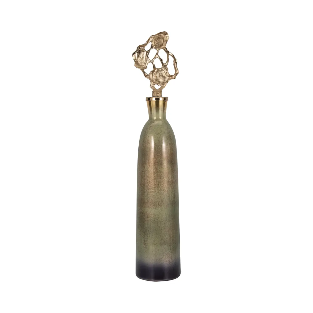 BECKETTWELL GOLD GLASS VASE 41 (IN)