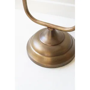 Antique Gold Double Floor Lamp with Metal Shades 4