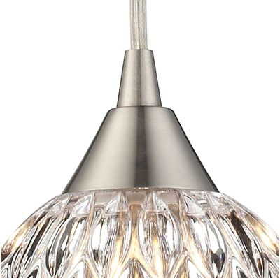 Kersey 5″ Wide 1-Light Mini Pendant - Satin Nickel
