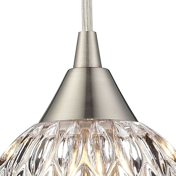 Kersey 5'' Wide 1-Light Mini Pendant - Satin Nickel
